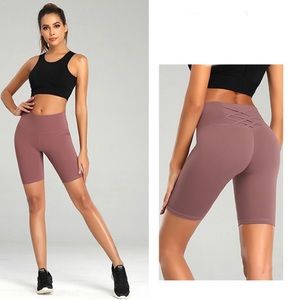 Women Yoga Shorts High Waist Running Gym Workout